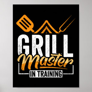 Poster Maître de grill en formation amateur de barbecue
