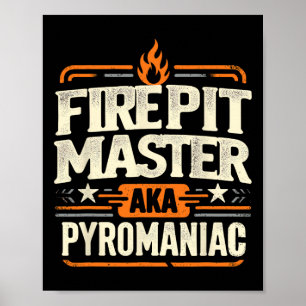 Poster Maître de la fosse à feu Pyromancie Pyrotechnie Am