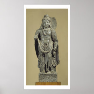 Poster Maitreya, Gandhara (schiste gris)