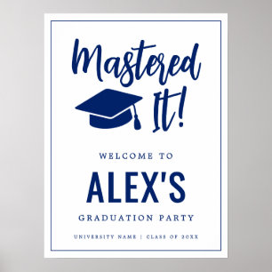 Poster Maîtrisé Cadeau de Diplôme de Master