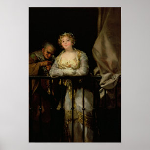 Poster Maja et Celestina sur un balcon, 1805-12