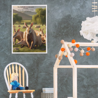 Poster Majestic Aardvark Paysage vert itinérant