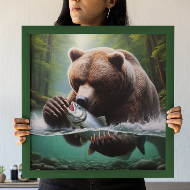 Poster Majestic Bear Catch (Créateur téléchargé)