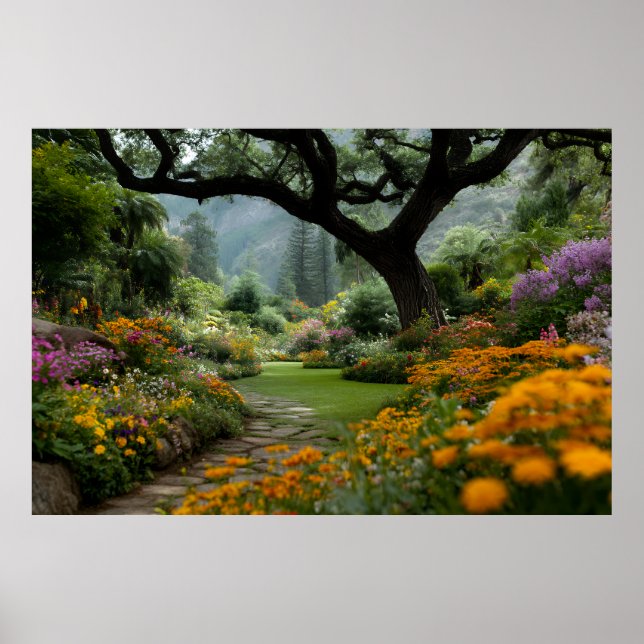 Poster Majestic Blossom Canopy Garden Path (Devant)