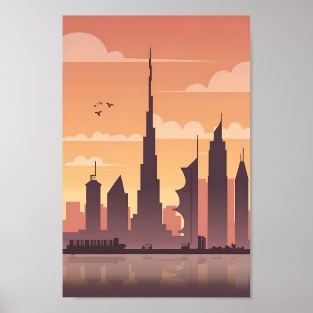 Poster Majestic Dubai City Élégance 4K Vues (Devant)