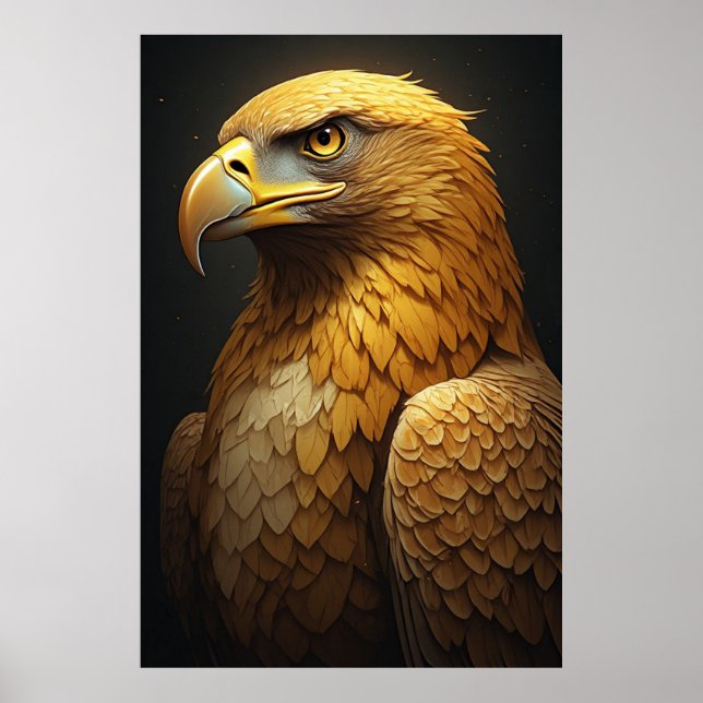 Poster Majestic Golden Eagle Portrait  (Devant)