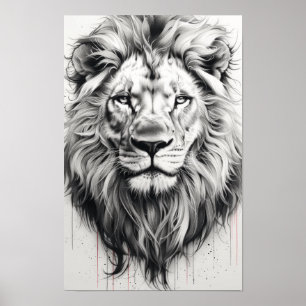 Poster Majestic Lion Portrait