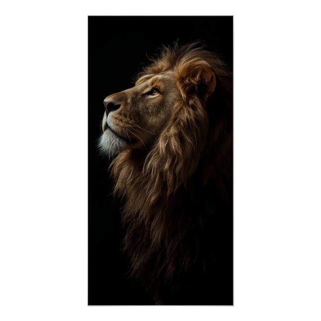 Poster Majestic Lion Portrait Strength & Royal Confidence (Devant)