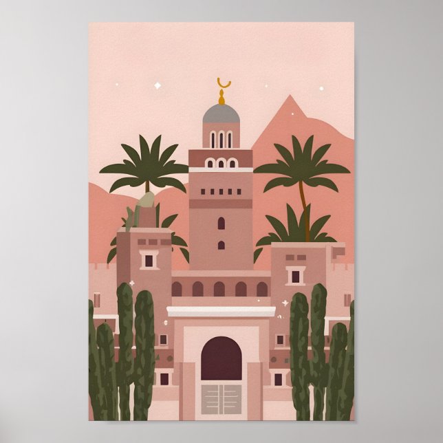 Poster Majestic Marrakech City Élégance 4K Vues (Devant)