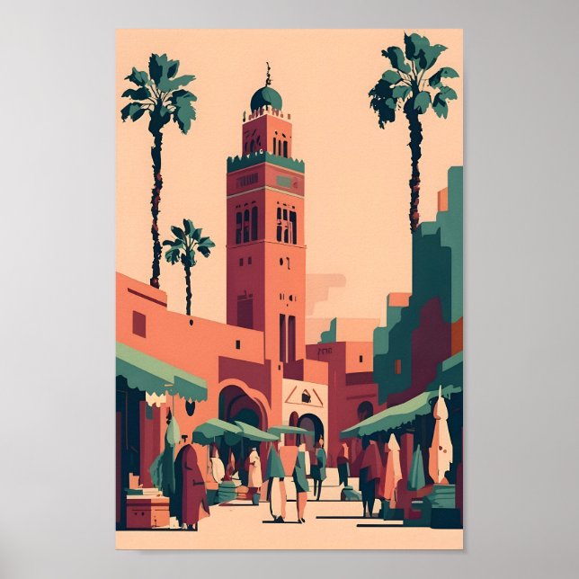 Poster Majestic Marrakech City Élégance 4K Vues (Devant)