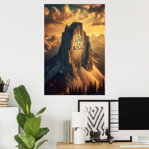 Poster Majestic Mountain : Le Seigneur Est Mon Rocher