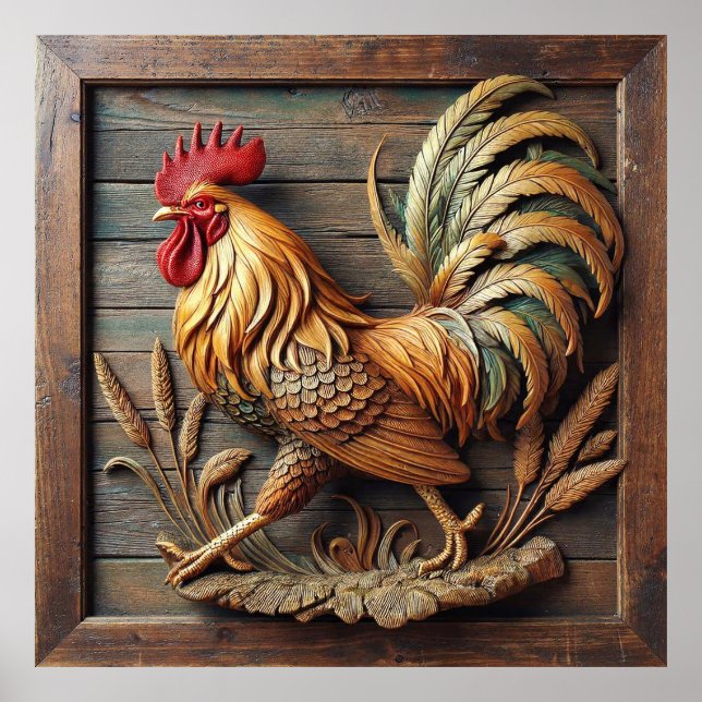 Poster Majestic Rooster (Devant)