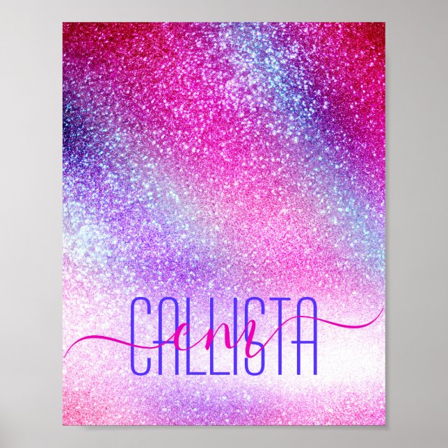 Poster Majestic rose violet Nebula Galaxy Parties scintil (Devant)