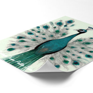 Poster Majestic Splendor : Le paon de Boho