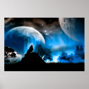 Poster Majestic Wolf