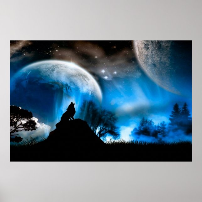 Poster Majestic Wolf (Devant)