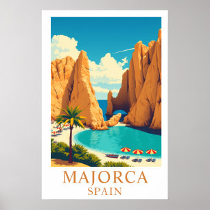 Poster Majorque Espagne Voyage Méditerranéen Art