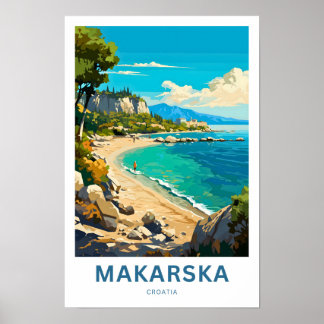Poster Makarska Croatie Imprimer voyage