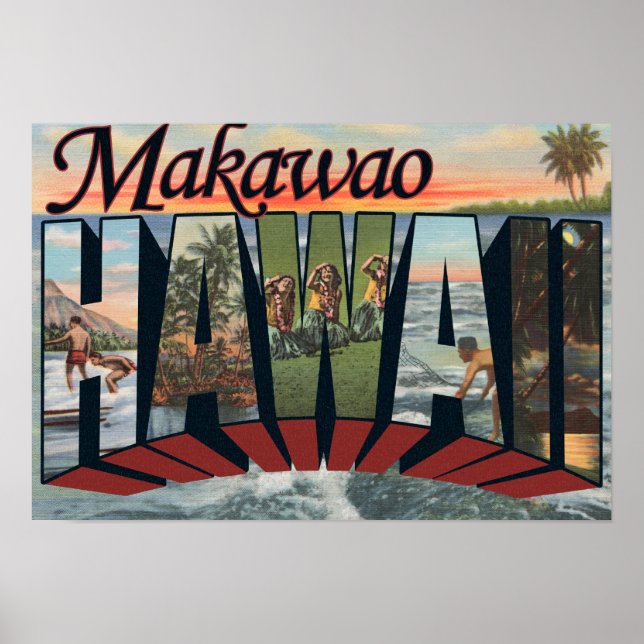 Poster Makawao, Hawaii - Grandes Scènes (Devant)