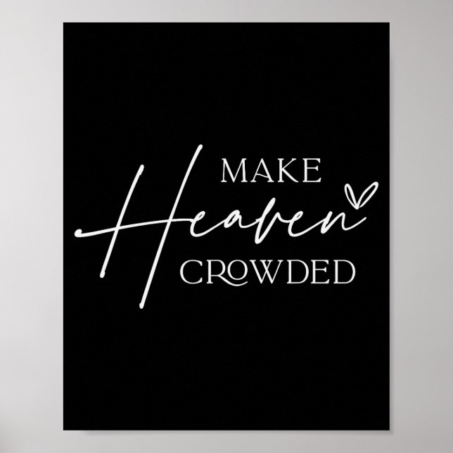 Poster Make Heaven Crowded Cross - Minimalist Christian R (Devant)