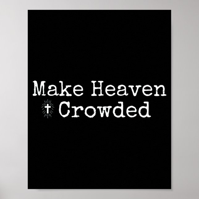 Poster Make Heaven Crowded Cross - Minimalist Christian R (Devant)