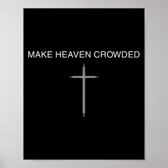 Poster Make Heaven Crowded Cross Minimalist Christian Rel (Devant)
