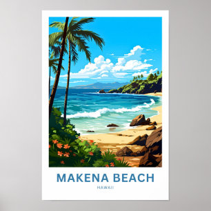 Poster Makena Beach Hawaii Imprimer Voyage
