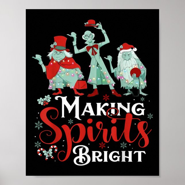 Poster Making Srits Bright Funny Retro Ghost Christmas Co (Devant)