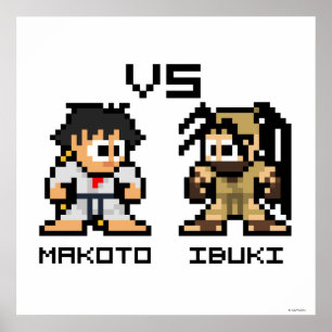 Poster Makoto VS Ibuki 8 bits