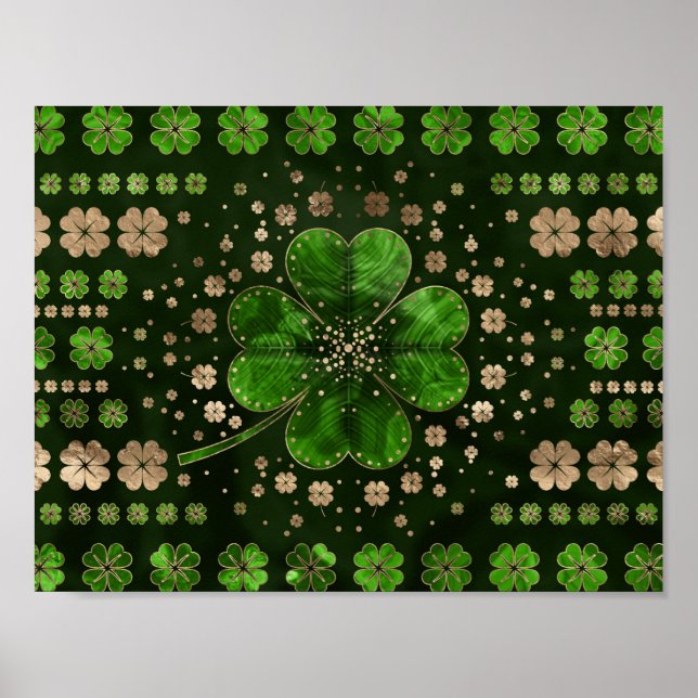 Poster Malachite et or (Devant)