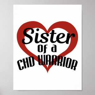 Poster Maladie Cardiaque Congénitale Sœur D'un Guerrier C