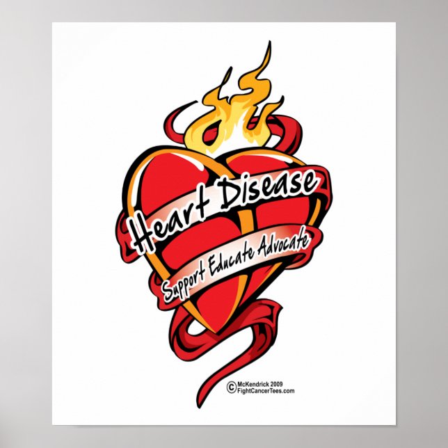 Poster Maladie cardiaque Tattoo Coeur (Devant)