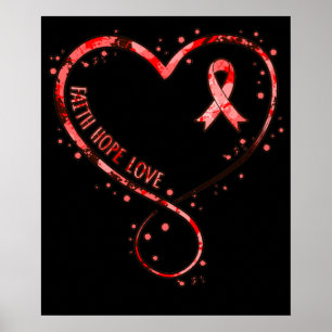 Poster Maladie de Faith Hope Love Heart