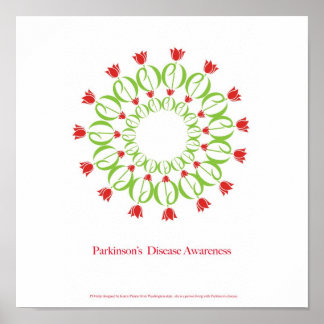 Poster maladie de parkinson, maladie de parkinsons, tulip
