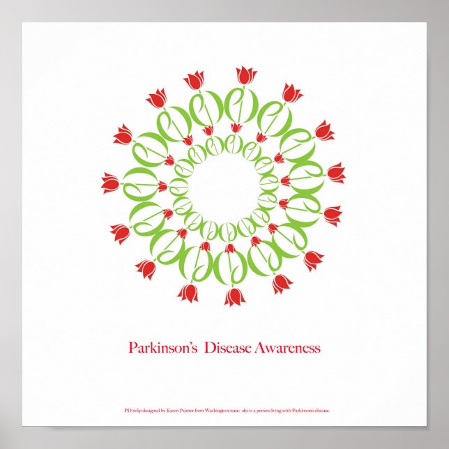 Poster maladie de parkinson, maladie de parkinsons, tulip (Devant)