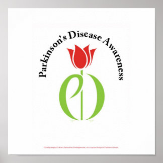 Poster maladie de parkinson, maladie de parkinsons, tulip