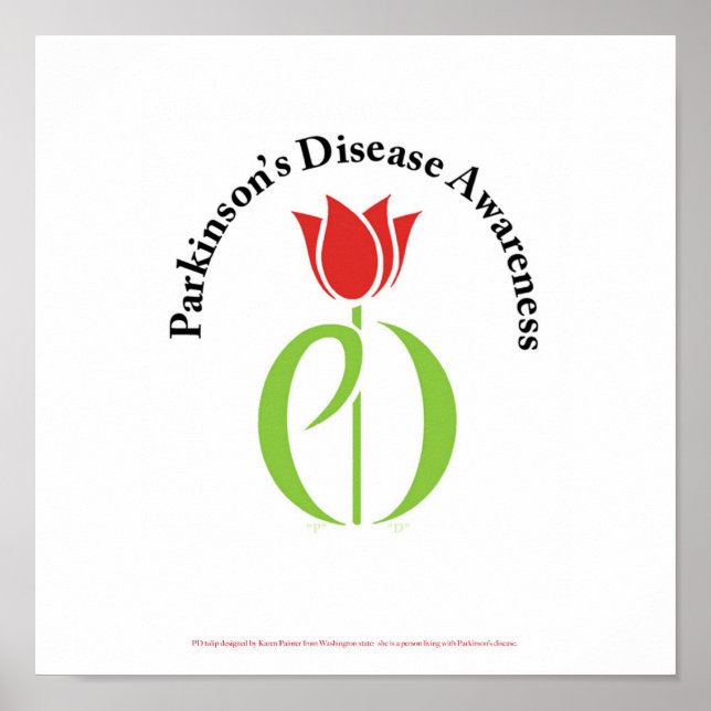 Poster maladie de parkinson, maladie de parkinsons, tulip (Devant)
