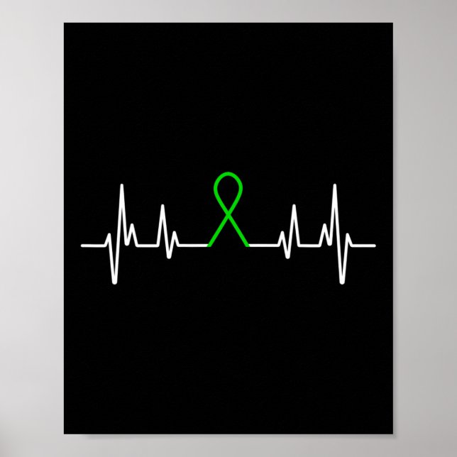 Poster Maladie mentale Ruban vert Santé mentale Lauréats (Devant)