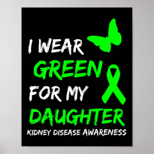 Poster Maladie rénale Je Porte Le Vert Pour Ma Fille Ruba