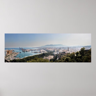 Poster Malaga, Spain Panorama