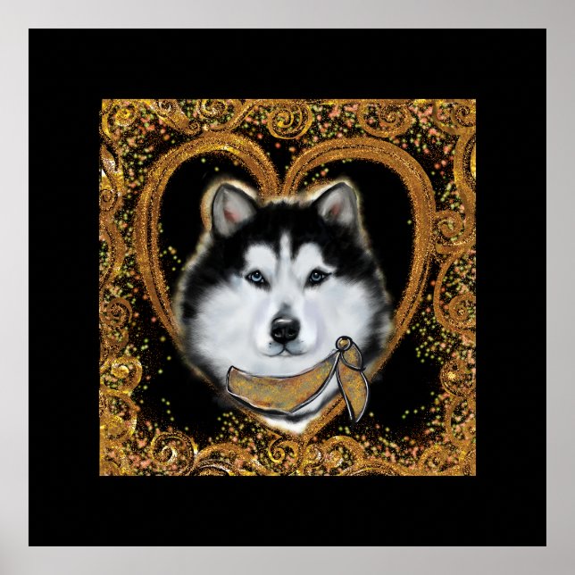Poster Malamute d'Alaska (Devant)