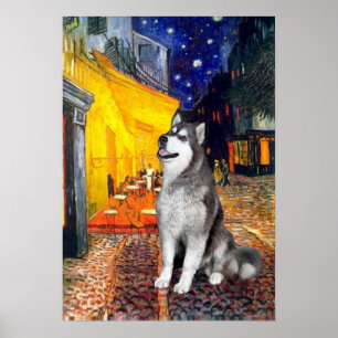 Poster Malamute d'Alaska - Café Terrace
