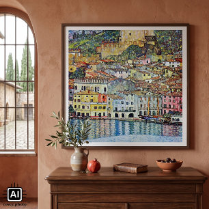 Poster Malcesine sur le lac de Garde par Gustav Klimt