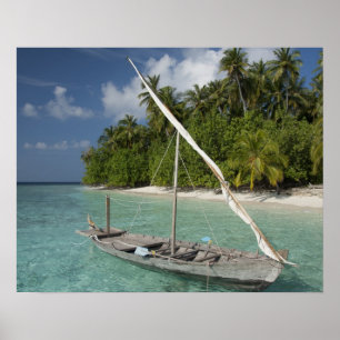 Poster Maldives, Atoll de Male Nord, Île de Kuda