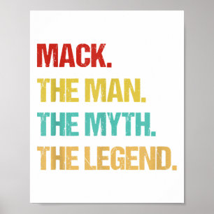 Poster Mâle Mack L'Homme Le Mythe La Légende
