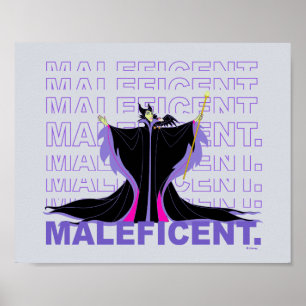 Poster Maléfique En texte violet