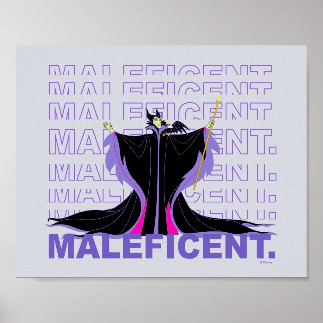 Poster Maléfique | En texte violet (Devant)
