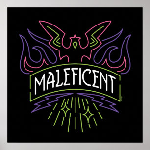 Poster Maléfique Logo du badge de néon