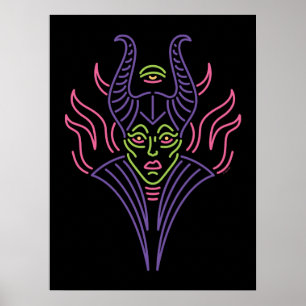 Poster Maléfique Visage néon