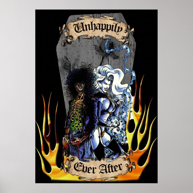 Poster Malheureux Jamais Après - Lady Death Mort Mal Erni (Devant)